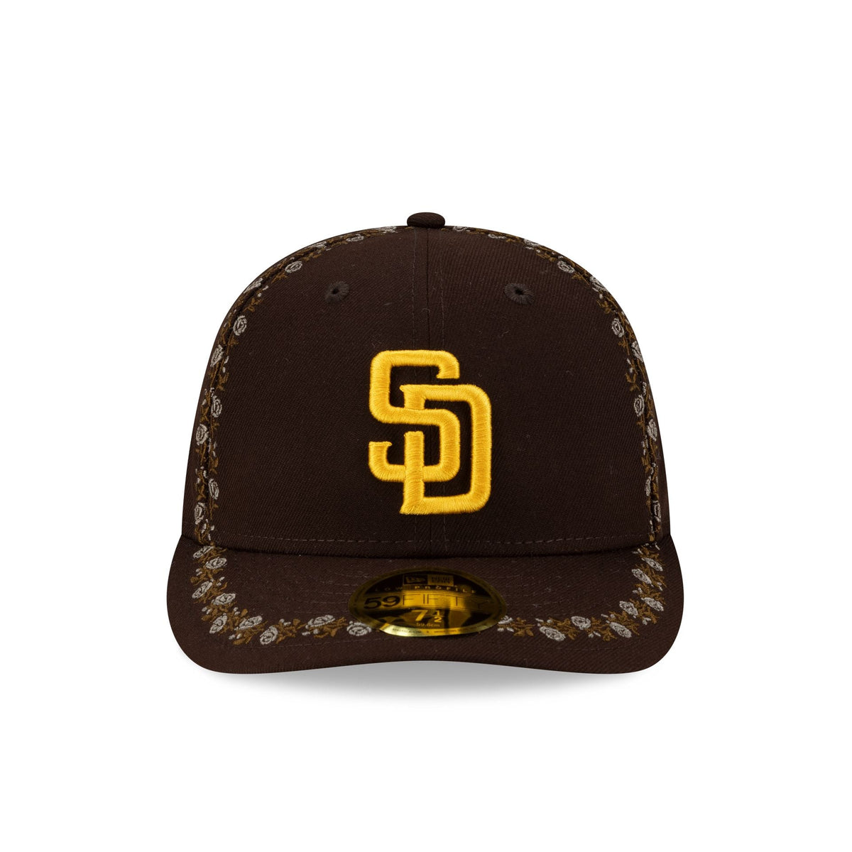 San Diego Padres Rose Emblem Low Profile 59FIFTY Fitted Hat