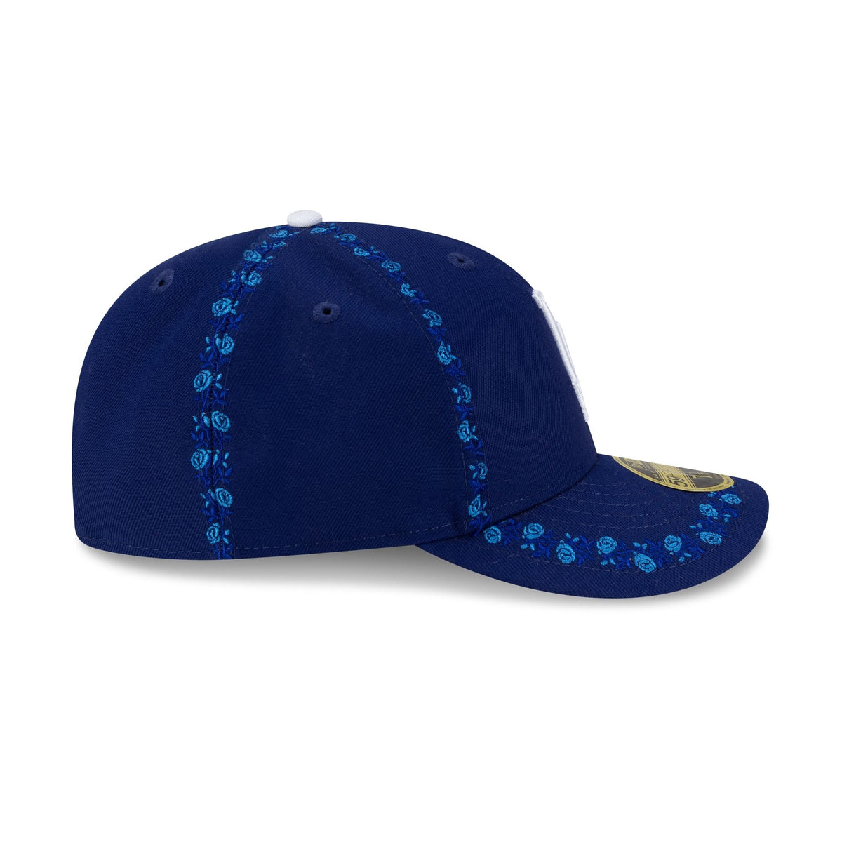 Los Angeles Dodgers Rose Emblem Low Profile 59FIFTY Fitted Hat