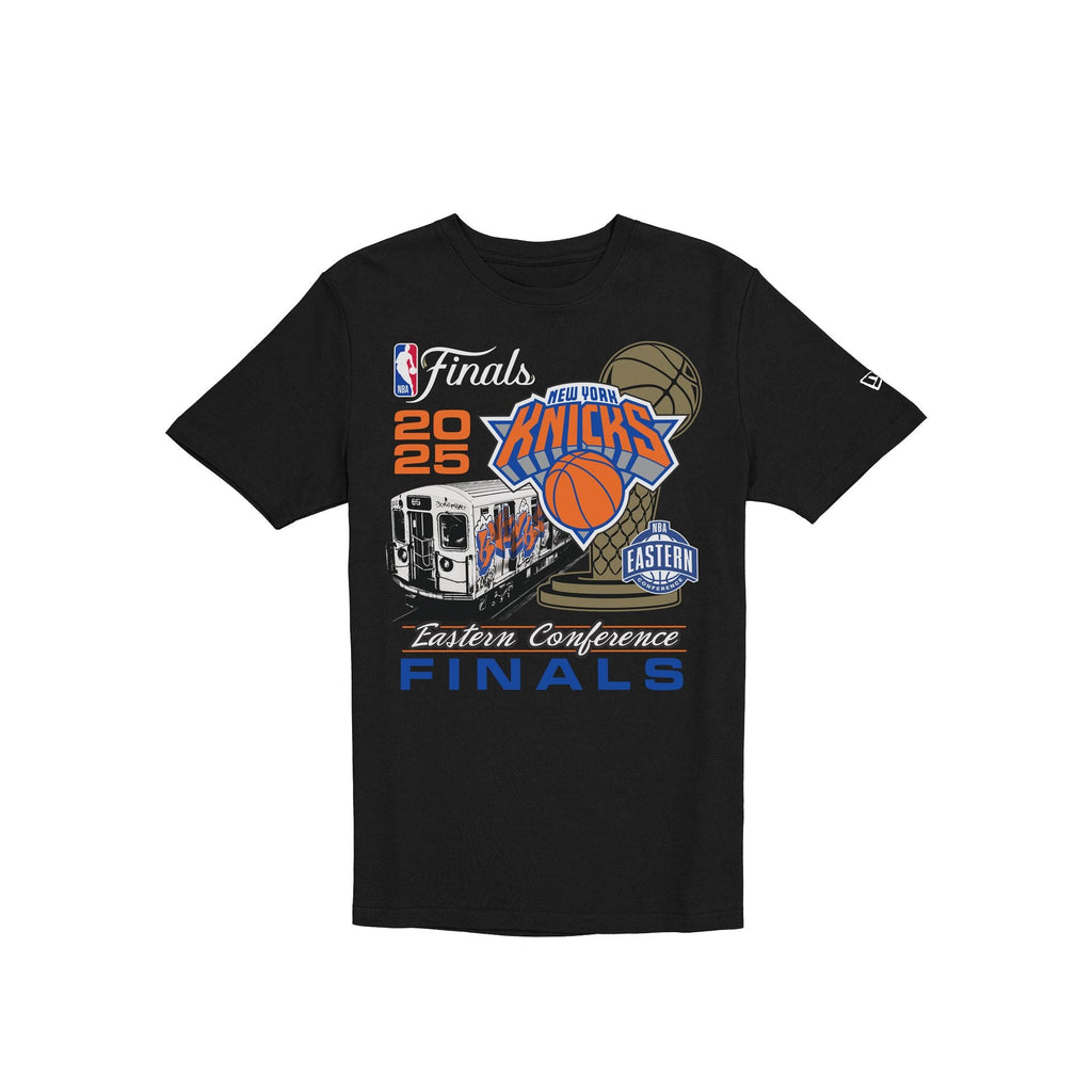 New York Knicks 2025 NBA Eastern Conference Finals Black T-Shirt