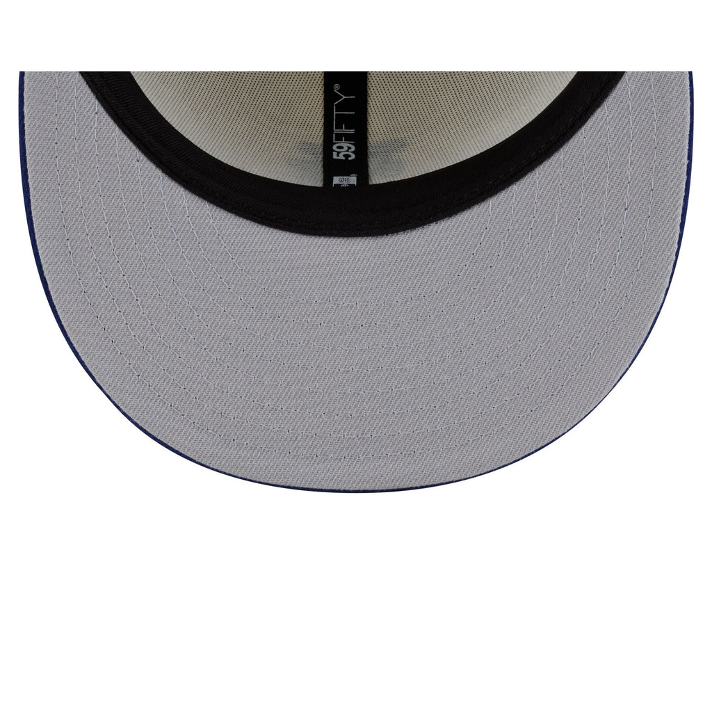 Los Angeles Dodgers Upside Down Logo Cream 59FIFTY Fitted Hat