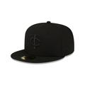 Minnesota Twins Blackout Basic 59FIFTY Fitted Hat