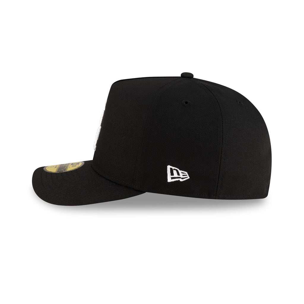 Los Angeles Dodgers Black Script Safety Pin 59FIFTY A-Frame Fitted Hat