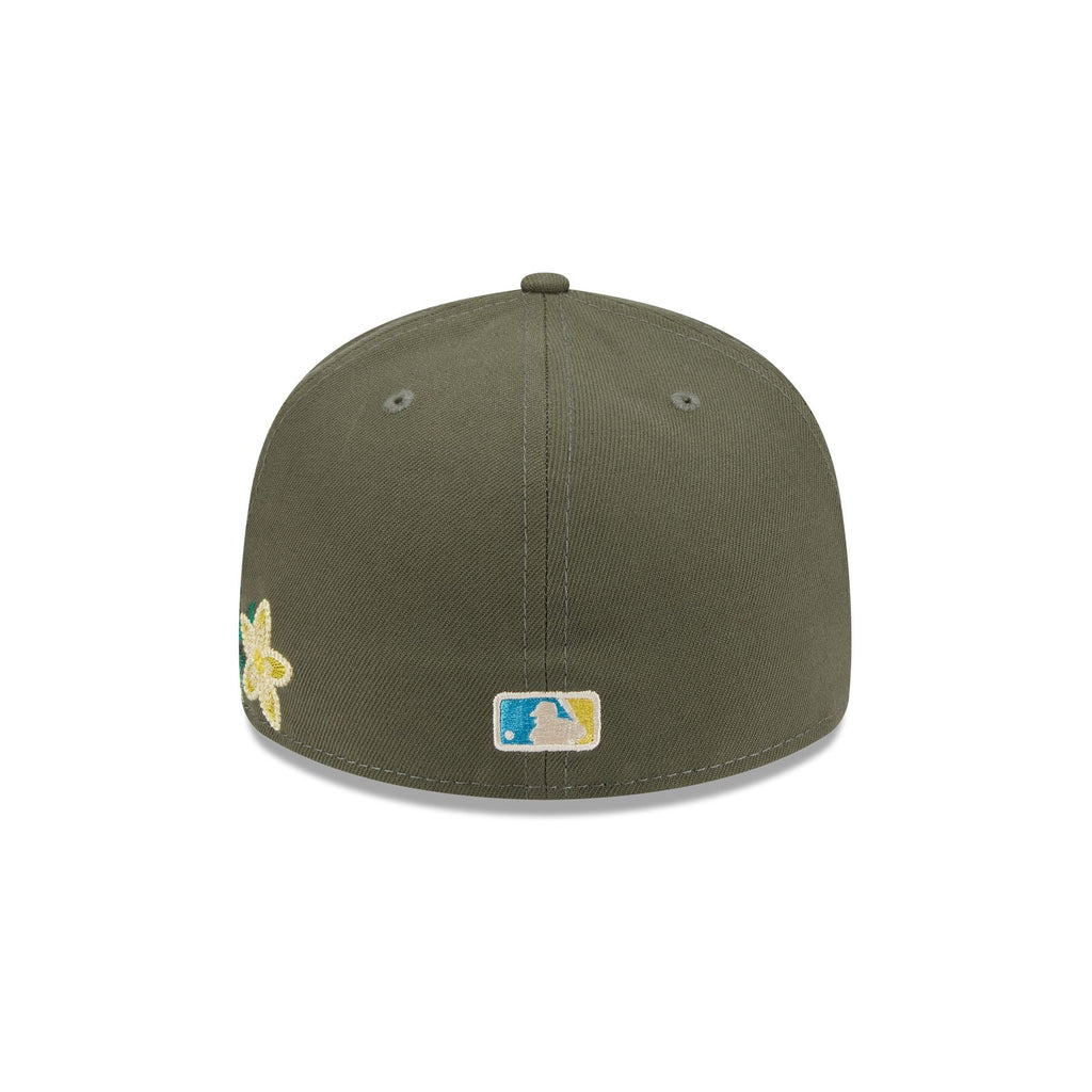 Atlanta Braves Tonal Florals Olive 59FIFTY Fitted Hat