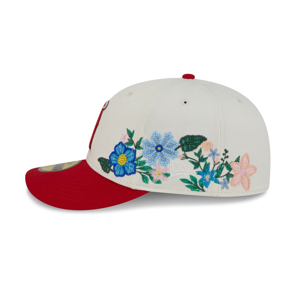 Los Angeles Angels Tonal Florals White 59FIFTY Fitted Hat