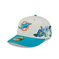 Miami Dolphins Tonal Florals White 59FIFTY Fitted Hat