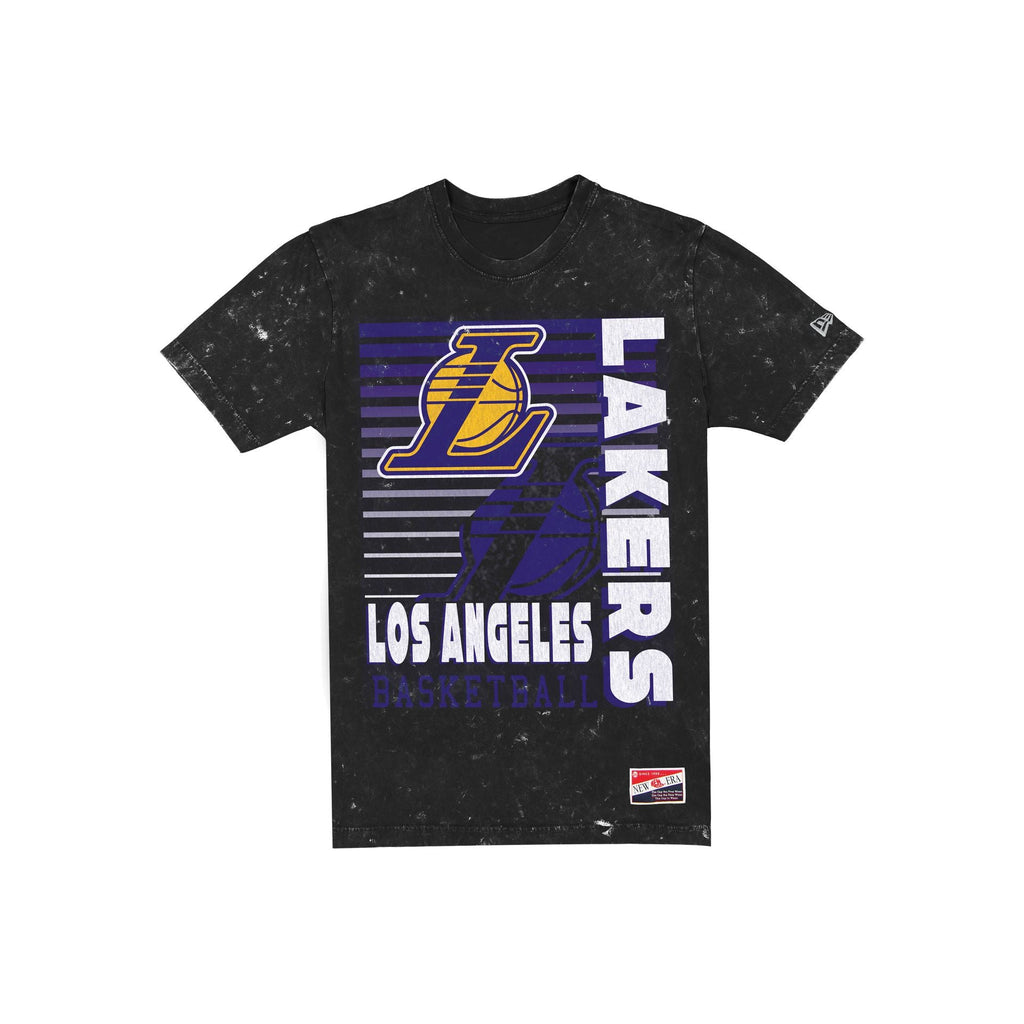 Los Angeles Lakers Throwback Washed Black T-Shirt