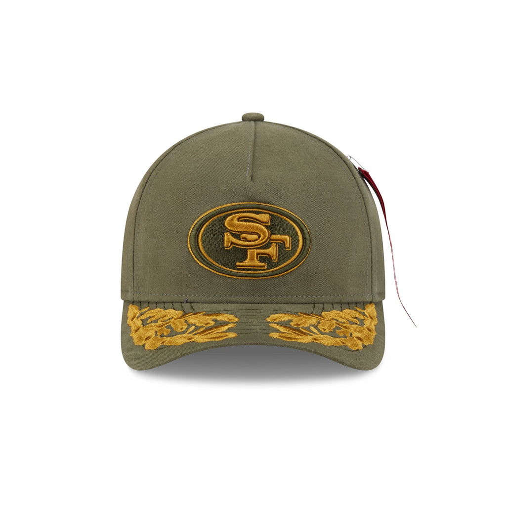 Alpha Industries x San Francisco 49ers Olive Green 9FORTY M-Crown A-Frame Snapback Hat