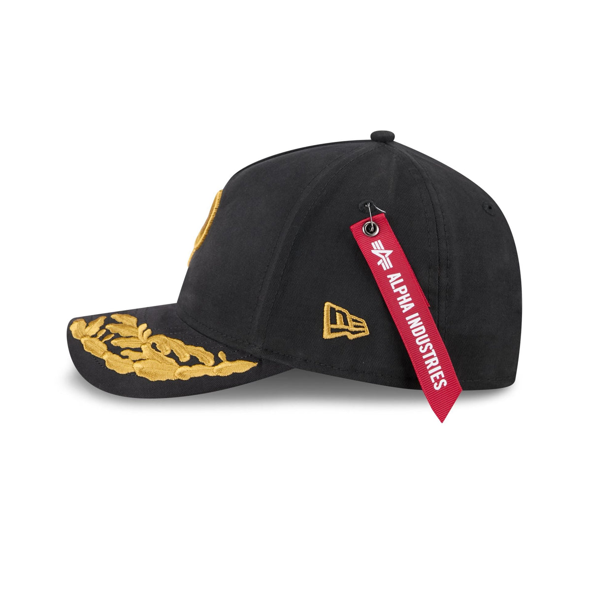 Alpha Industries x Philadelphia Phillies Black 9FORTY M-Crown A-Frame Snapback Hat