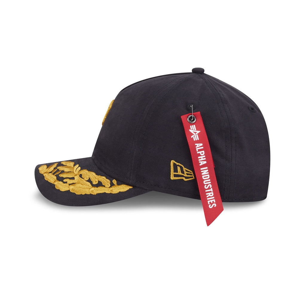 Alpha Industries x Pittsburgh Pirates Black 9FORTY M-Crown A-Frame Snapback Hat