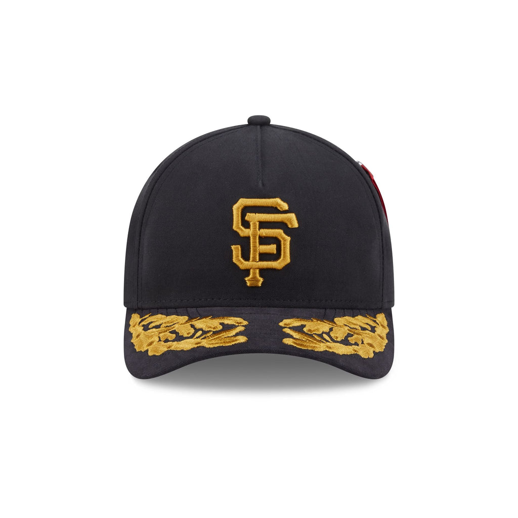 Alpha Industries x San Francisco Giants Black 9FORTY M-Crown A-Frame Snapback Hat