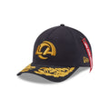 Alpha Industries x Los Angeles Rams Black 9FORTY M-Crown A-Frame Snapback Hat