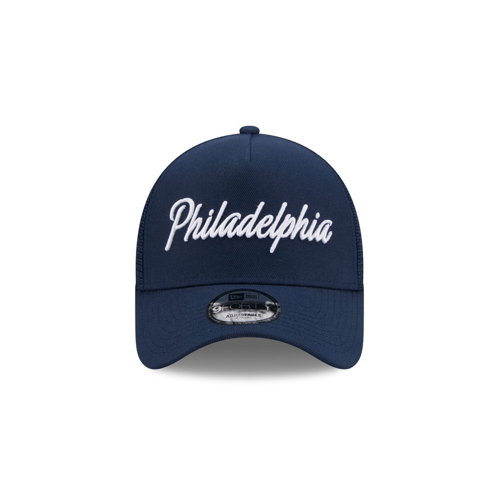 Philadelphia 76ers 2025 City Edition 9FORTY A-Frame Trucker Hat