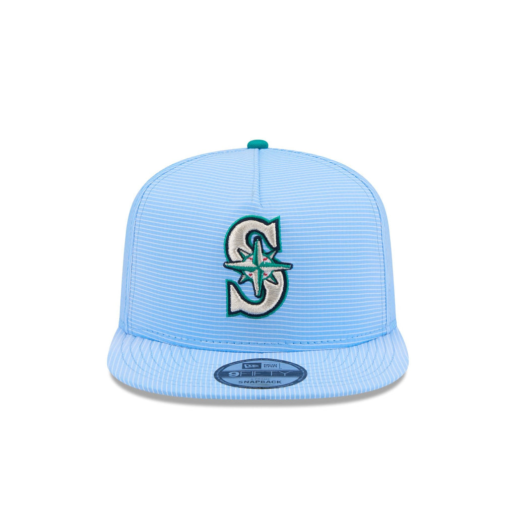 Seattle Mariners Pinstripe Ripstop 9FIFTY A-Frame Snapback Hat