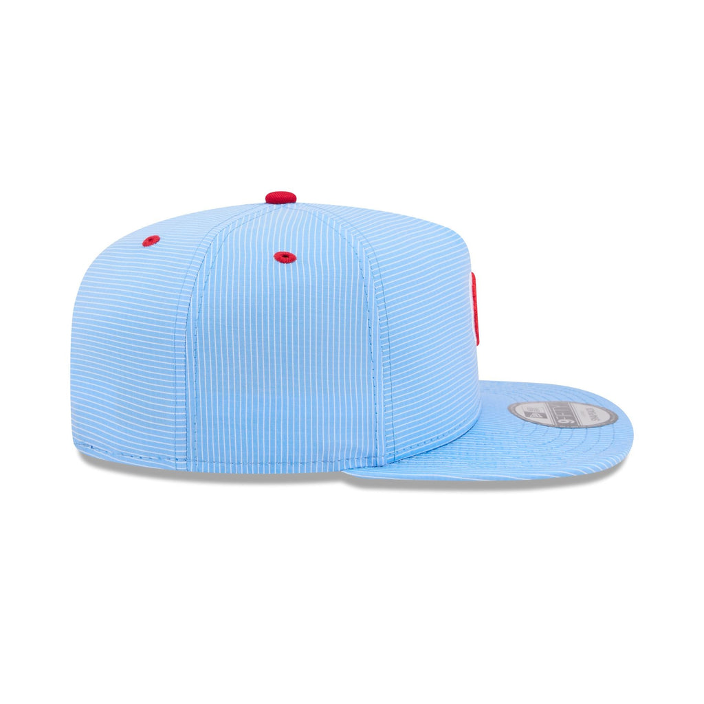 Chicago Cubs Pinstripe Ripstop 9FIFTY A-Frame Snapback Hat