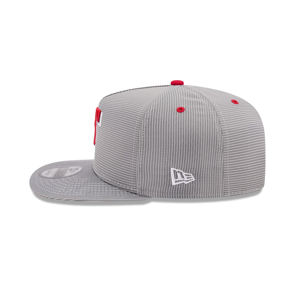Texas Rangers Pinstripe Ripstop 9FIFTY A-Frame Snapback Hat