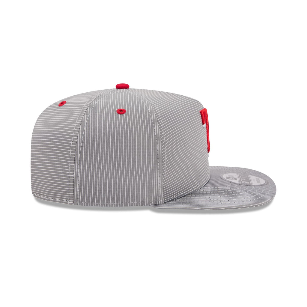 Texas Rangers Pinstripe Ripstop 9FIFTY A-Frame Snapback Hat