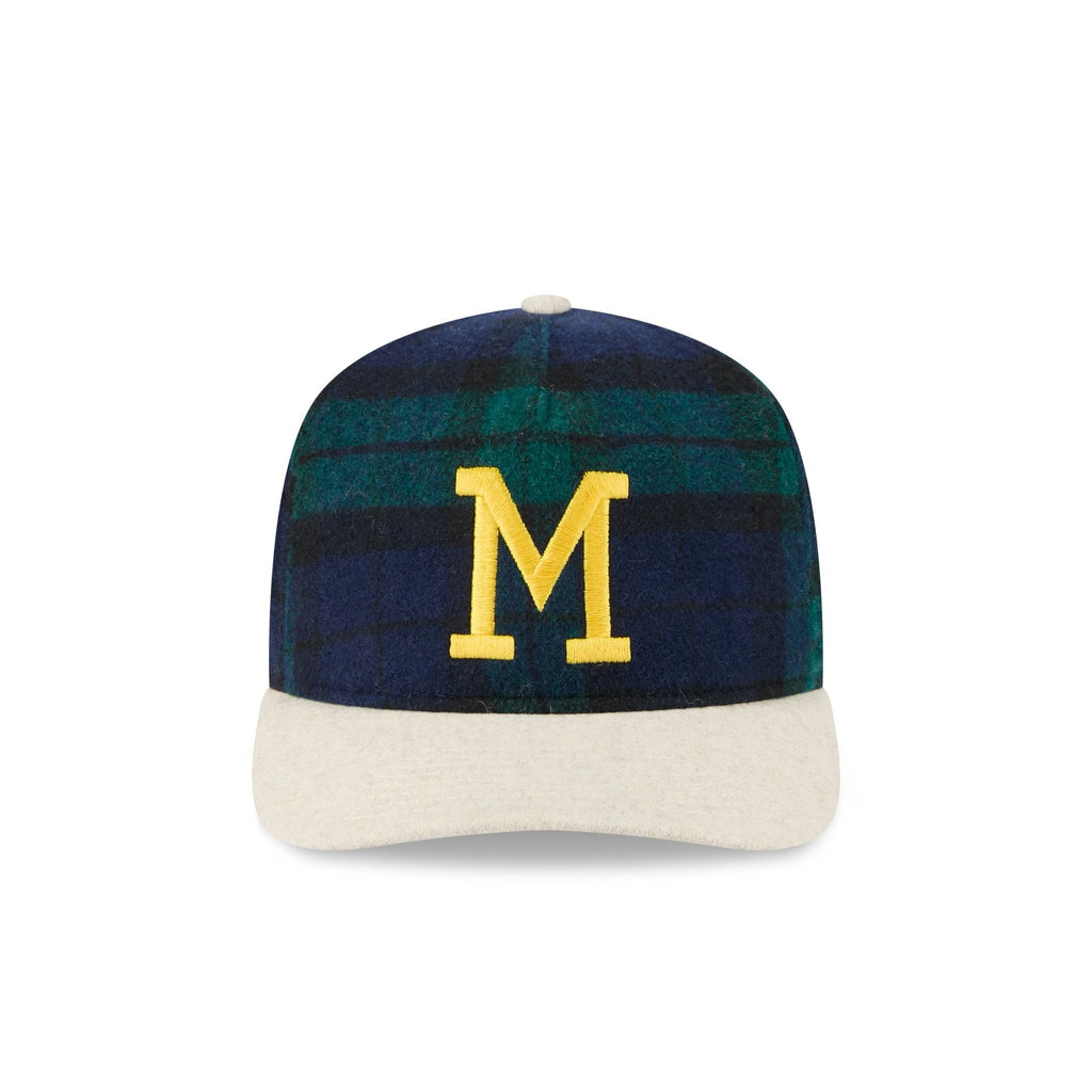 Milwaukee Brewers Plaid Letterman 19TWENTY Adjustable Hat