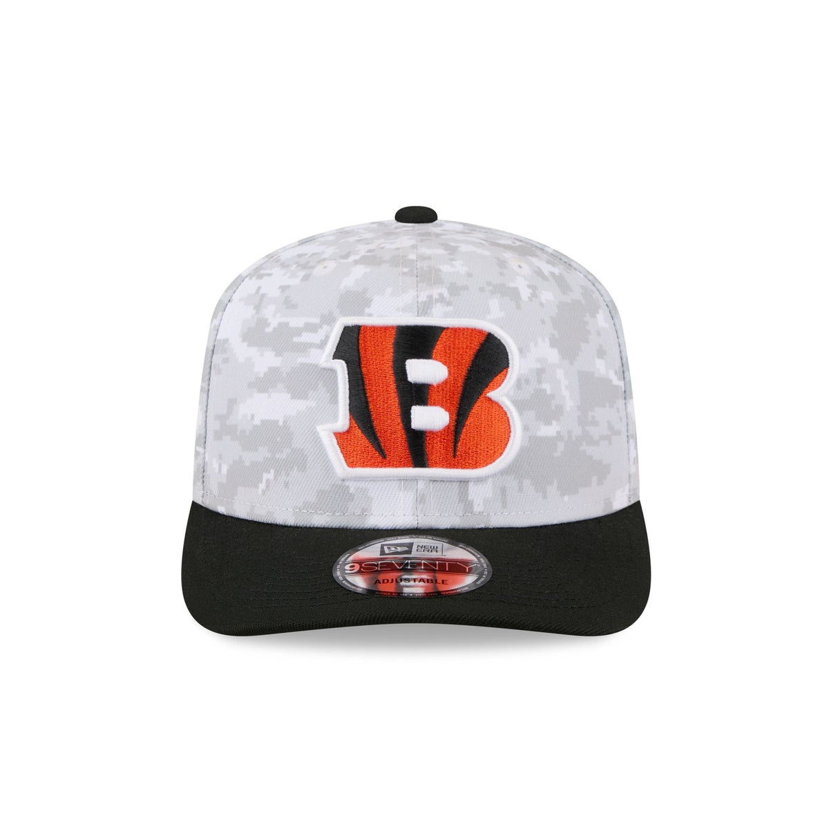 Cincinnati Bengals 2025 Salute to Service Fan Gear 9SEVENTY Stretch-Snap Hat