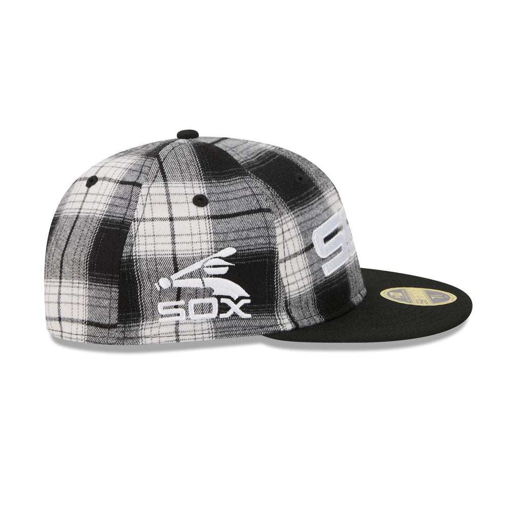 Chicago White Sox Grunge Plaid Retro Crown 59FIFTY Fitted Hat