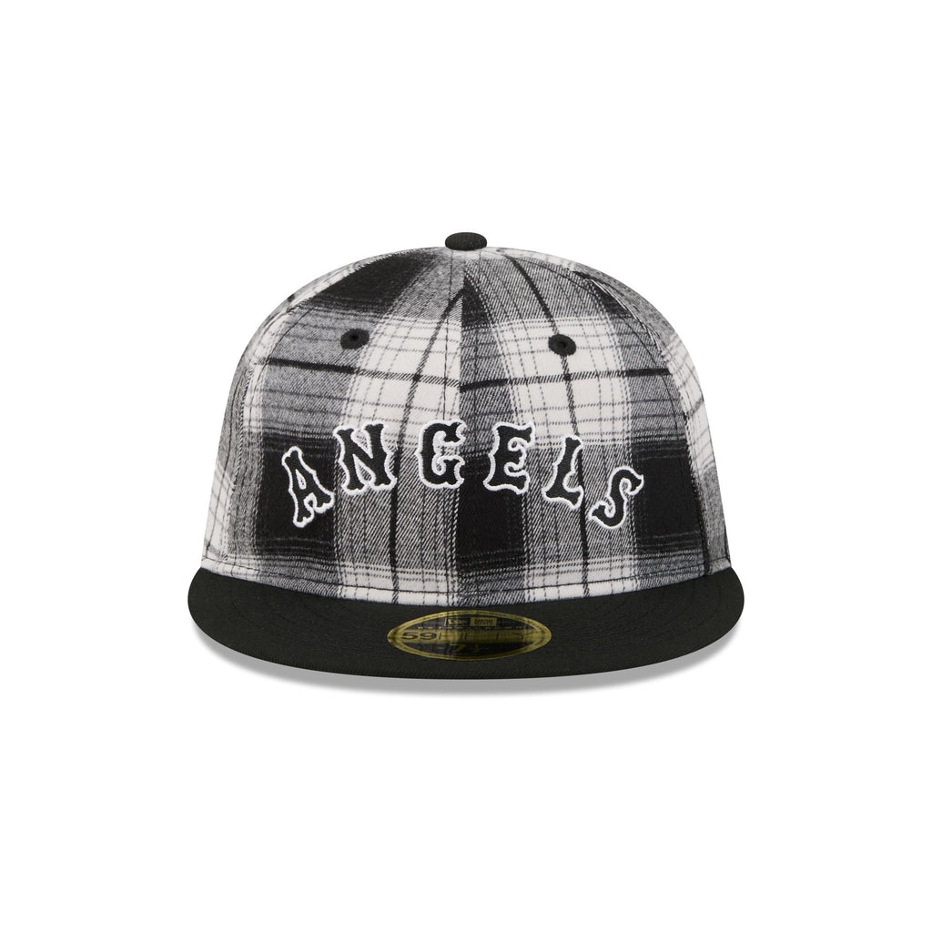 Los Angeles Angels Grunge Plaid Retro Crown 59FIFTY Fitted Hat