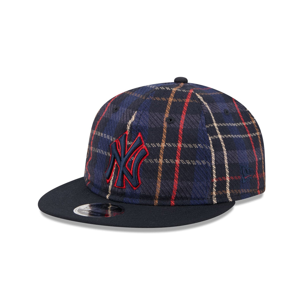 New York Yankees Grunge Plaid Retro Crown 9FIFTY Adjustable Hat