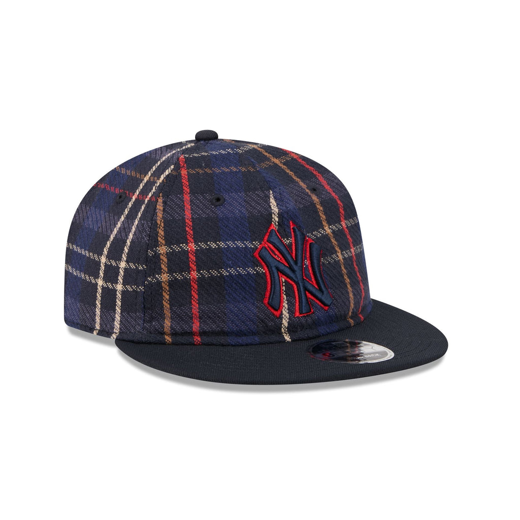 New York Yankees Grunge Plaid Retro Crown 9FIFTY Adjustable Hat