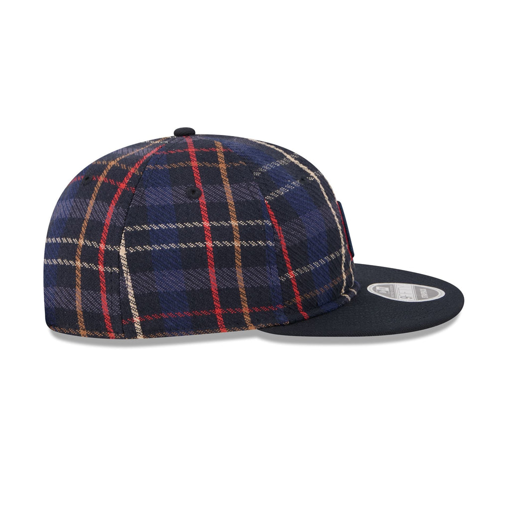 Chicago Cubs Grunge Plaid Retro Crown 9FIFTY Adjustable Hat