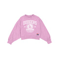 Los Angeles Dodgers Throwback Women's Boxy Pink Crewneck