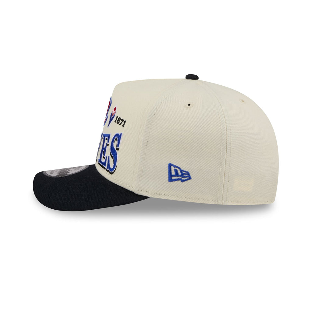 Atlanta Braves Three Hit Chrome White 9FIFTY A-Frame Snapback Hat