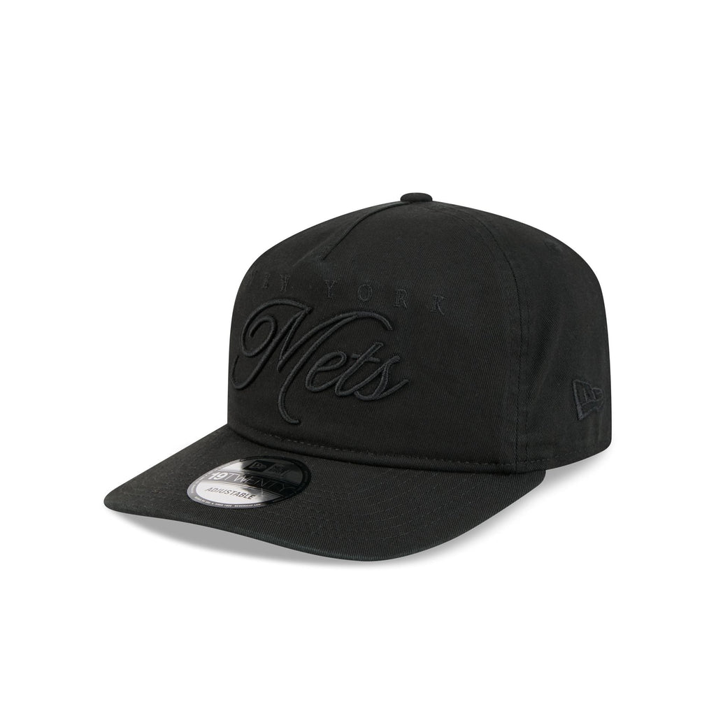 New York Mets All Black Scripted 19TWENTY Adjustable Hat