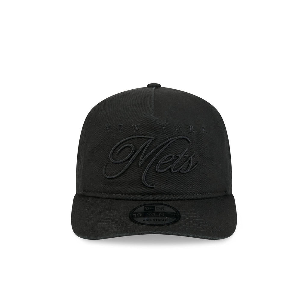 New York Mets All Black Scripted 19TWENTY Adjustable Hat