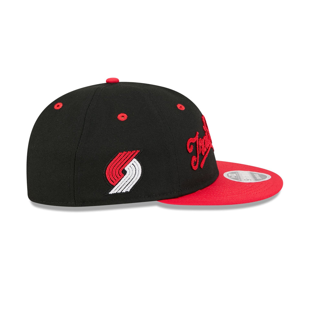 Portland Trail Blazers Chainstitch Script Retro Crown 9FIFTY Snapback Hat
