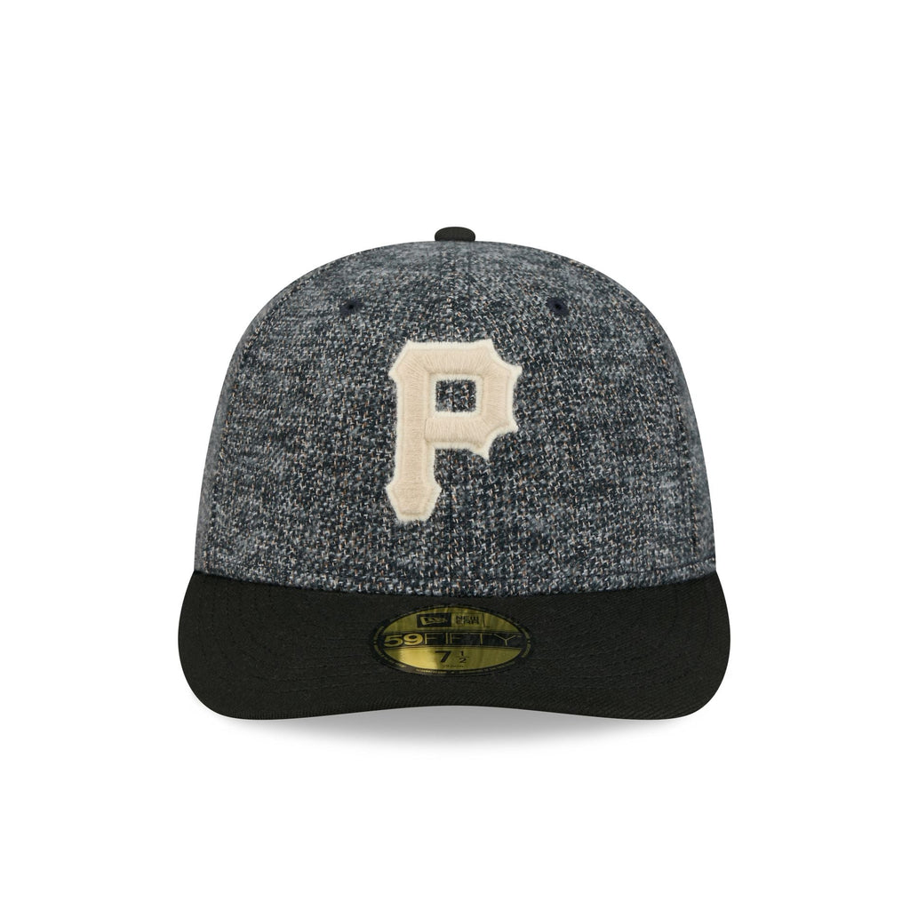Pittsburgh Pirates Three Looms Tweedy Cotton Black 59FIFTY Fitted Hat