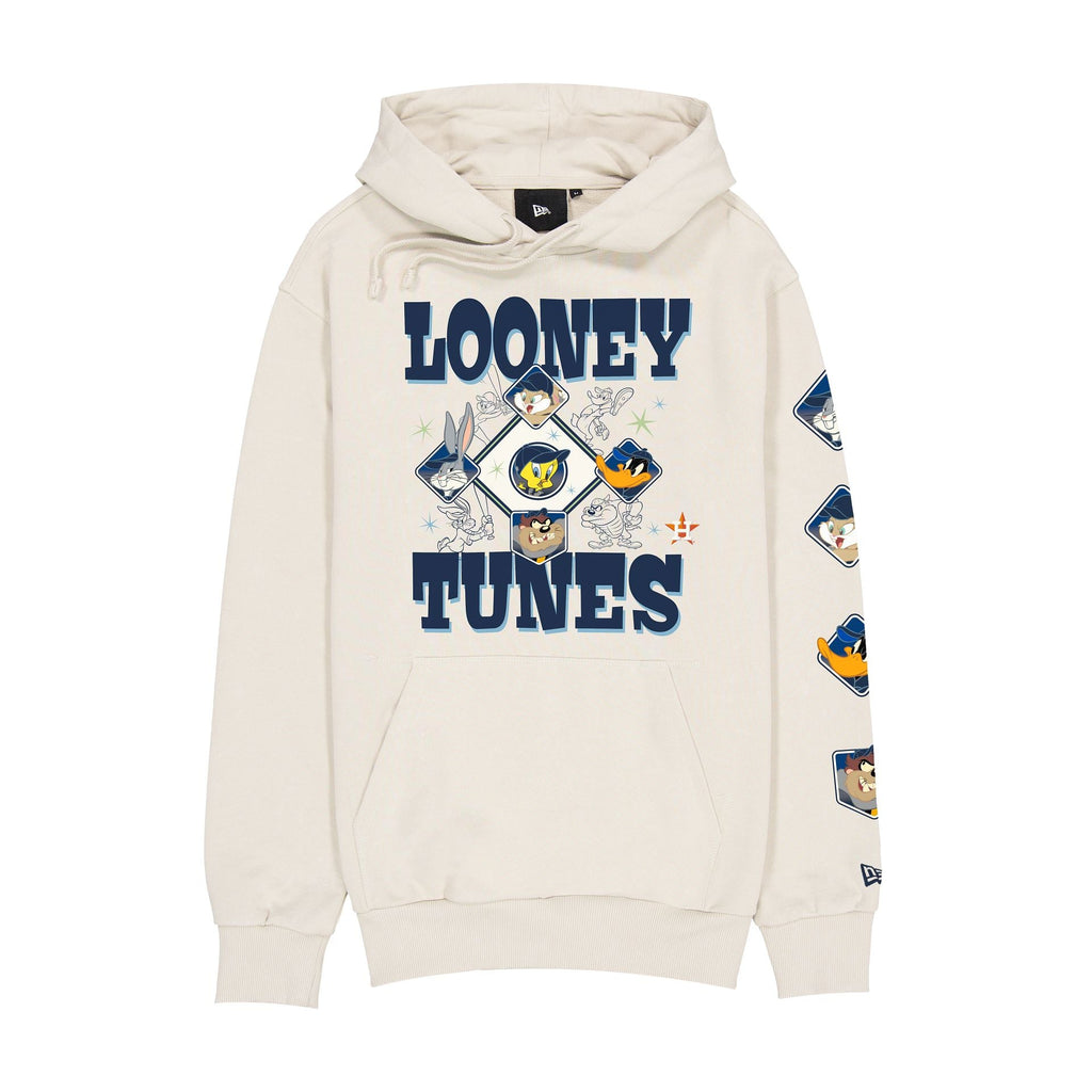 Houston Astros Looney Tunes Diamond Chrome White Hoodie