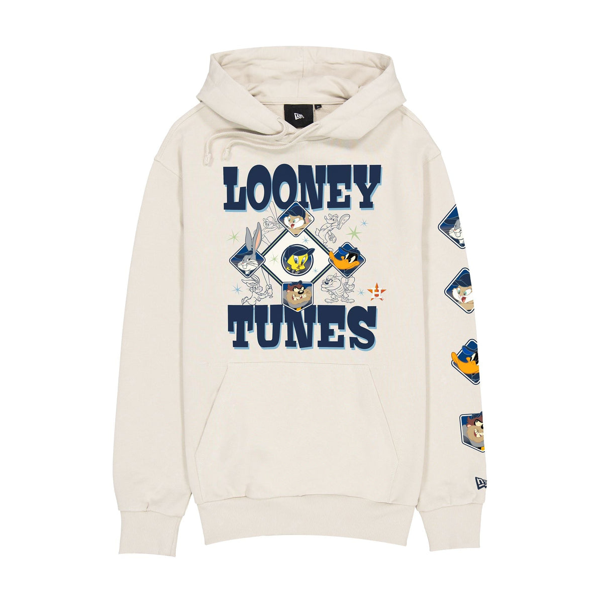 Houston Astros Looney Tunes Diamond Chrome White Hoodie