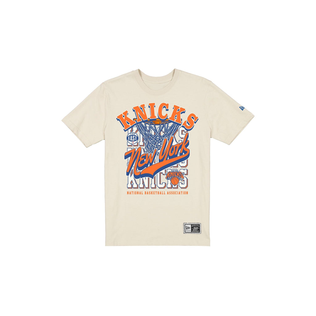 New York Knicks Throwback Net Chrome White T-Shirt