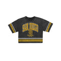 San Diego Padres Women's Vintage Stripe Cropped T-Shirt