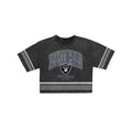 Las Vegas Raiders Women's Vintage Stripe Cropped T-Shirt