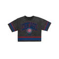 Chicago Cubs Women's Vintage Stripe Cropped T-Shirt