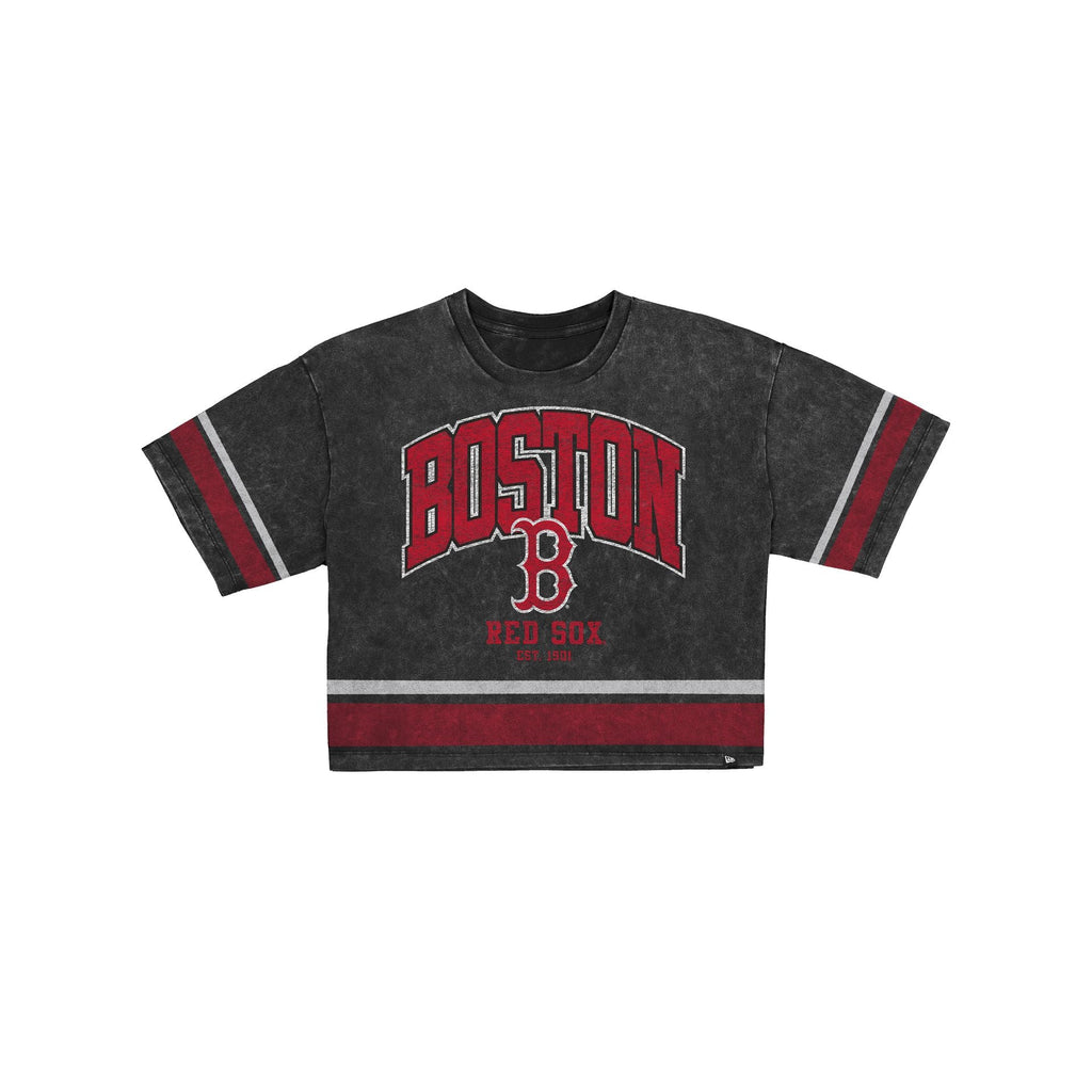 Boston Red Sox Women's Vintage Stripe Cropped T-Shirt