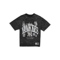 New York Yankees Women's Throwback Oversized Black Washed T-Shirt