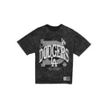 Los Angeles Dodgers Women's Throwback Oversized Black Washed T-Shirt
