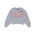 San Francisco 49ers Women's Heather Gray Glitter Crewneck