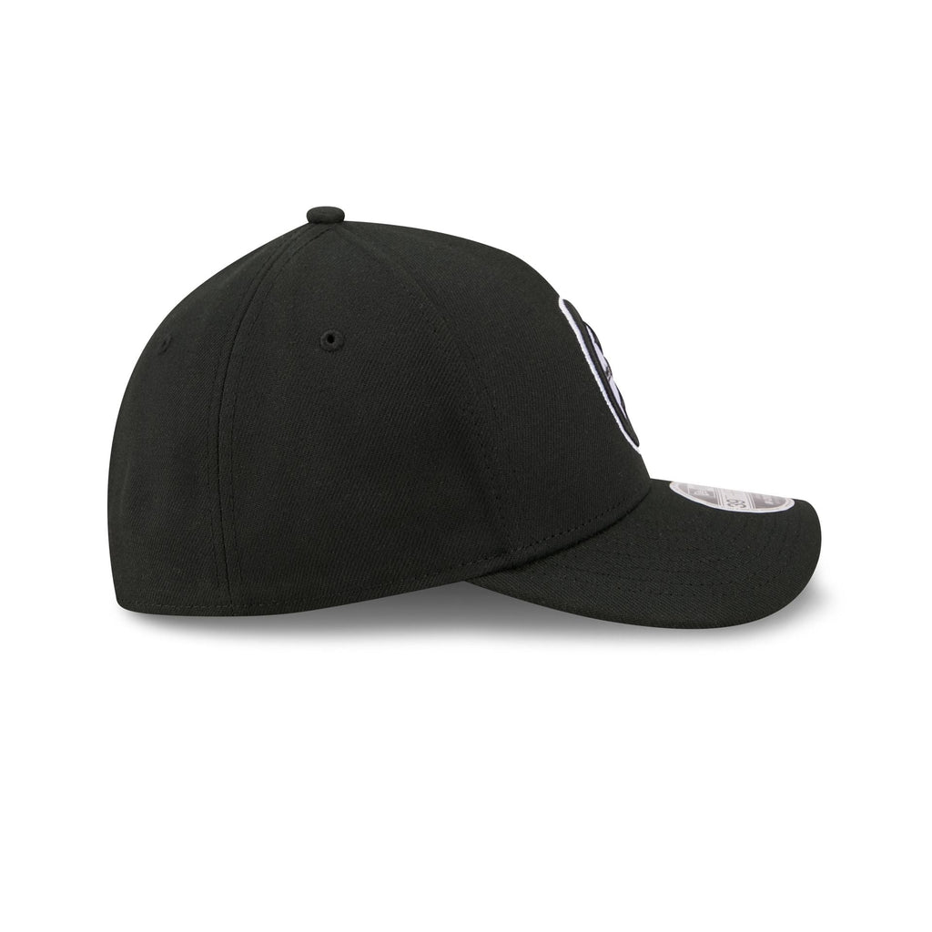 Pittsburgh Steelers Poly Black & White 39THIRTY M-Crown A-Frame Stretch Fit Hat
