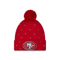 San Francisco 49ers Women's Rhinestone Pom Knit Hat