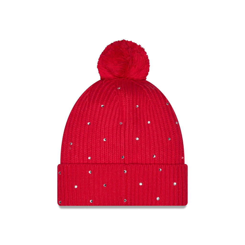 Kansas City Chiefs Women's Rhinestone Pom Knit Hat