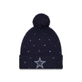 Dallas Cowboys Women's Rhinestone Pom Knit Hat