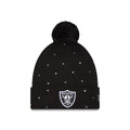 Las Vegas Raiders Women's Rhinestone Pom Knit Hat