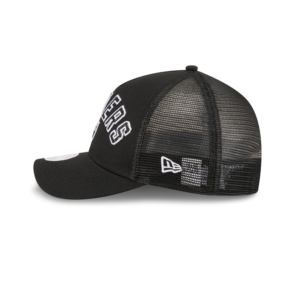 Las Vegas Raiders Sequin Wordmark Women's 9FORTY M-Crown A-Frame Trucker Hat