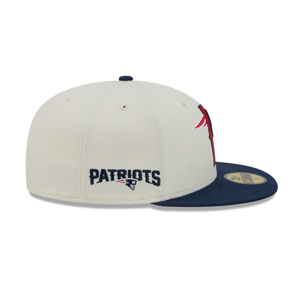 New England Patriots Deceptor Chrome White 59FIFTY Fitted Hat